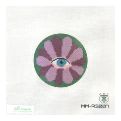 Tilli Tomas Misty Morrow Eye Flower Needlepoint Canvas