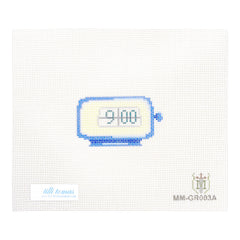 Tilli Tomas Misty Morrow Mid Mod Alarm Clock Needlepoint Canvas - Blue