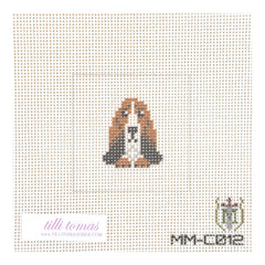 Tilli Tomas Misty Morrow Mini Basset Hound Needlepoint Canvas