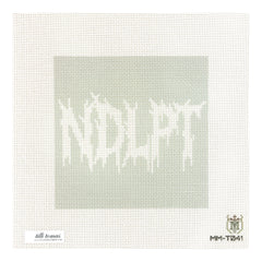 Tilli Tomas Misty Morrow NDLPT Metal Logo Needlepoint Canvas