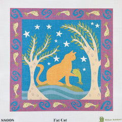 Tilli Tomas Susan Sargent Fat Cat Needlepoint Canvas