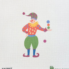 Tilli Tomas Susan Sargent Jester with Stack of Balls Needlepoint Canvas