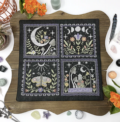 Tiny Modernist Night Signs Cross Stitch Pattern