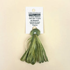 Treenway Silks Ribbon 3.5mm 65 Roses - Thyme