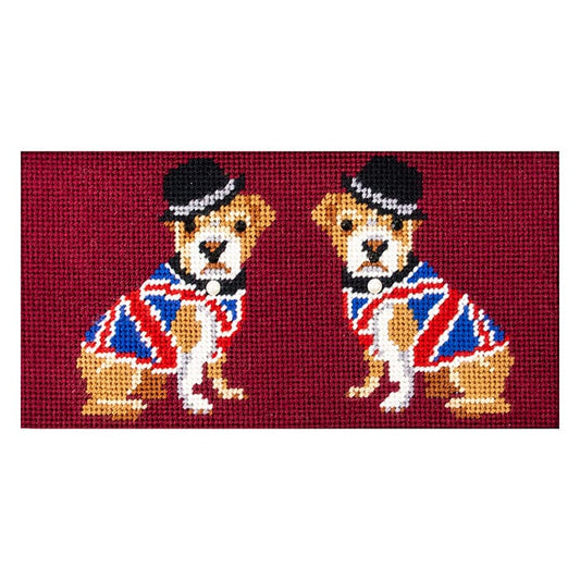 Needlepoint To Go Two Bulldogs Clutch Insert Needlepoint Canvas