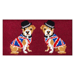Needlepoint To Go Two Bulldogs Clutch Insert Needlepoint Canvas