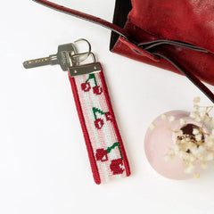 Unwind Studio Cherries Key Fob Needlepoint Kit