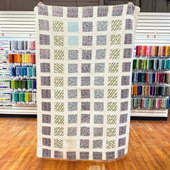 Vintage 1930s-40s Grid Flour Sack Patchwork Quilt