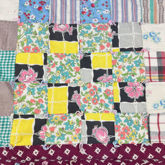 Vintage 1940s-50s 16 Patch Quilt