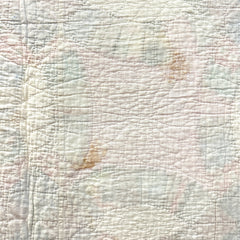 Vintage 1940s Bill's Double Wedding Ring Patchwork Quilt