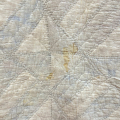 Vintage 1940s Diagonal Link Patchwork Quilt