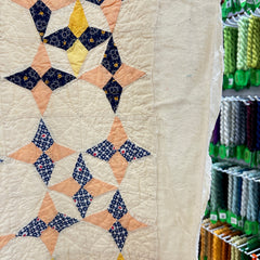 Vintage 1940s Four Point Star Patchwork Quilt