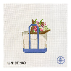 Wheelhaus Needlepoint Bouquet Boat Tote Needlepoint Canvas