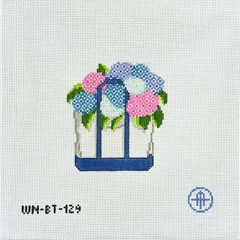 Wheelhaus Needlepoint Hydrangea Boat Tote Needlepoint Canvas - Multi