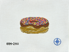 Wheelhaus Needlepoint It's Sprinkles Donut Needlepoint Canvas - Chocolate