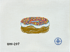 Wheelhaus Needlepoint It's Sprinkles Donut Needlepoint Canvas - Vanilla