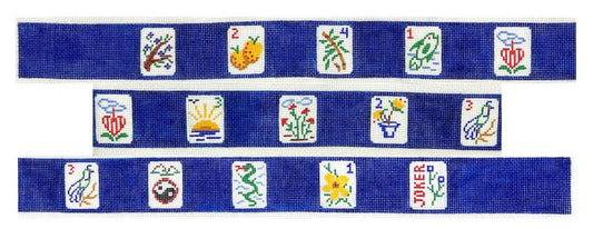 Kate Dickerson Needlepoint Collections Belt - Mahjong Tiles Needlepoint Canvas