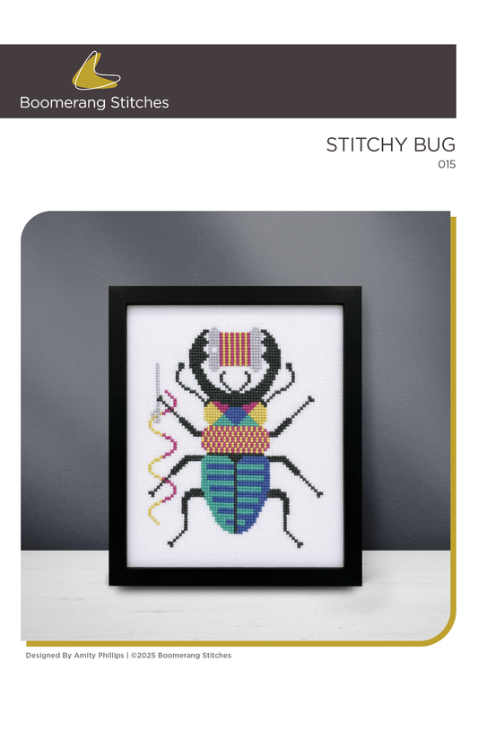 Boomerang Stitches European Stitchy Bug Cross Stitch Pattern
