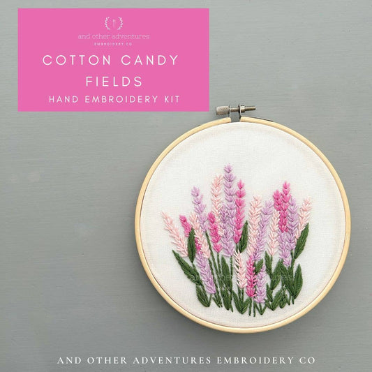 And Other Adventures Embroidery Co Cotton Candy Fields Embroidery Kit