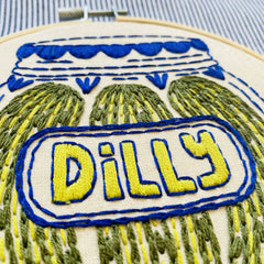 Hook Line and Tinker Pickles Embroidery Kit