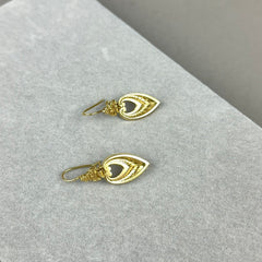 Vintage Victorian Revival 14k Gold Link Drop Earring