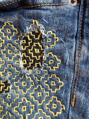 Approved Textiles Persimmon Flowers Mending and Embroidery Transfers