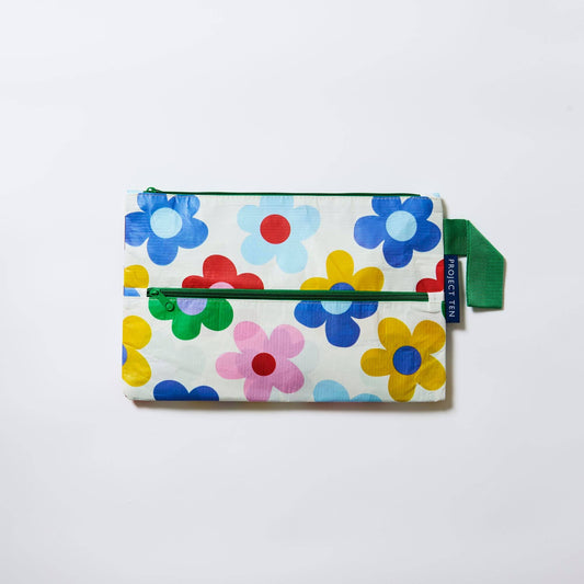 Project Ten Double Zip Project Bag – Sunny Floral