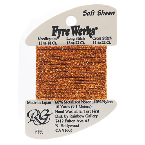 Rainbow Gallery Fyre Werks Soft Sheen - 69 Burnt Orange