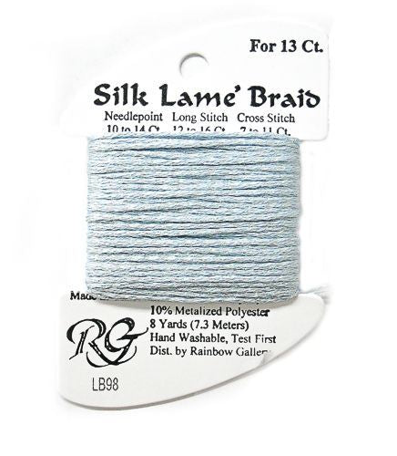 Rainbow Gallery Silk Lame Braid 13 - 098 Pale Antique Blue