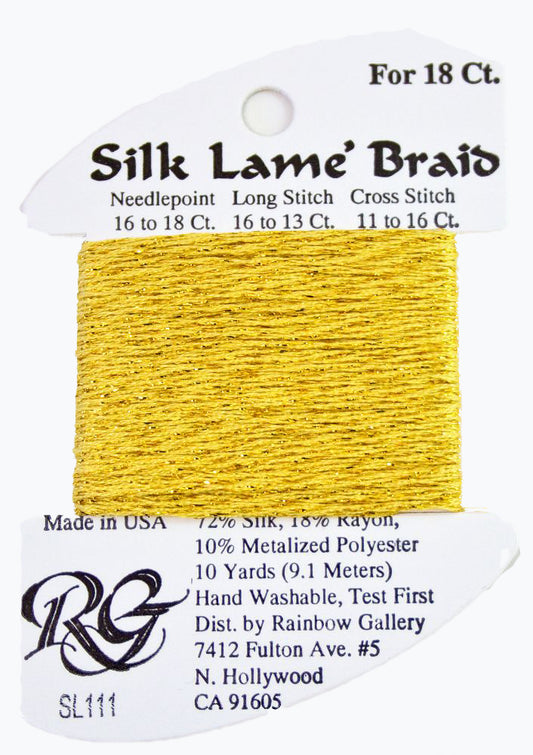 Rainbow Gallery Silk Lame Braid 18 - 111 Chardonnay