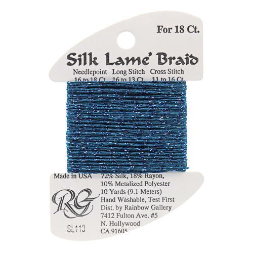 Rainbow Gallery Silk Lame Braid 18 - 113 Dark Lagoon