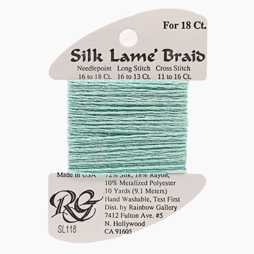 Rainbow Gallery Silk Lame Braid 18 - 118 Sea Spray