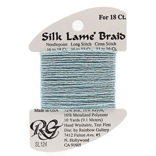 Rainbow Gallery Silk Lame Braid 18 - 124 Blue Glow