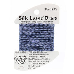 Rainbow Gallery Silk Lame Braid 18 - 125 Denim