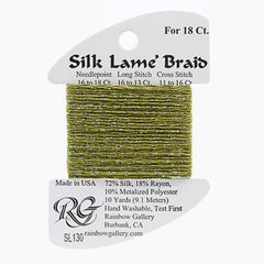 Rainbow Gallery Silk Lame Braid 18 - 130 Moss