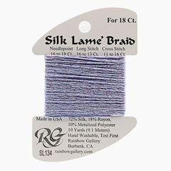 Rainbow Gallery Silk Lame Braid 18 - 134 Misty Lilac