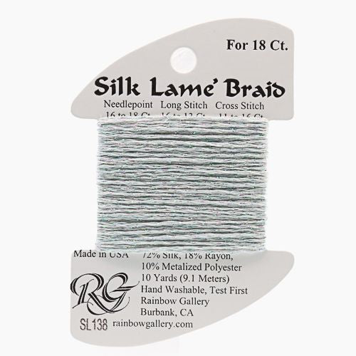 Rainbow Gallery Silk Lame Braid 18 - 138 Glacier