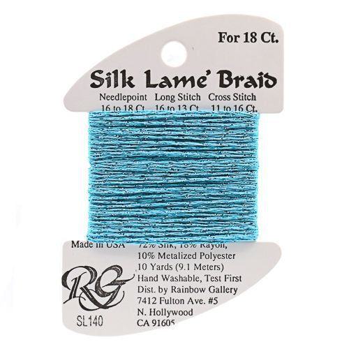 Rainbow Gallery Silk Lame Braid 18 - 140 Jamacian Sea