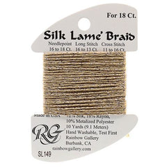 Rainbow Gallery Silk Lame Braid 18 - 149 Desert Sand