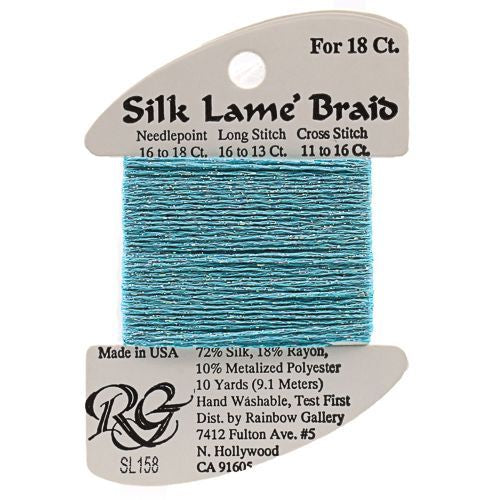 Rainbow Gallery Silk Lame Braid 18 - 158 Capri