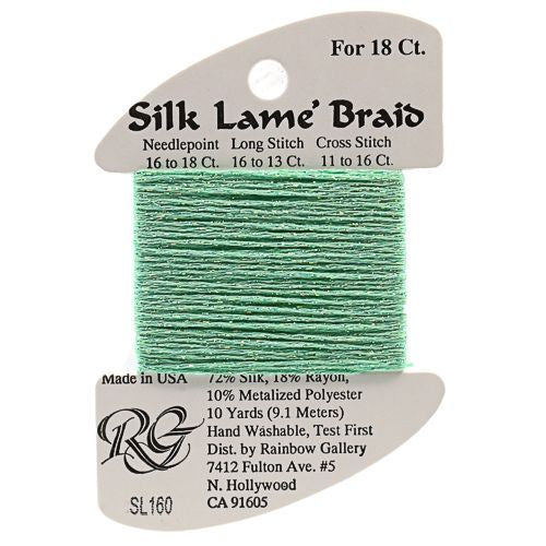 Rainbow Gallery Silk Lame Braid 18 - 160 Dark Mint