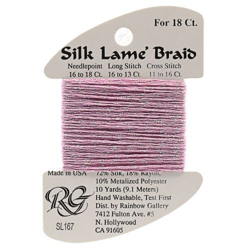 Rainbow Gallery Silk Lame Braid 18 - 167 Pink Lady