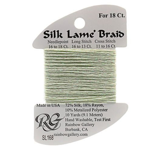 Rainbow Gallery Silk Lame Braid 18 - 168 Seafoam