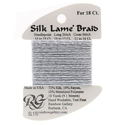 Rainbow Gallery Silk Lame Braid 18 - 170 Blue Fog