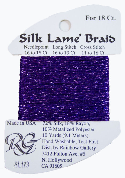 Rainbow Gallery Silk Lame Braid 18 - 173 Pansy