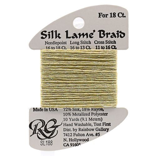 Rainbow Gallery Silk Lame Braid 18 - 188 Vanilla