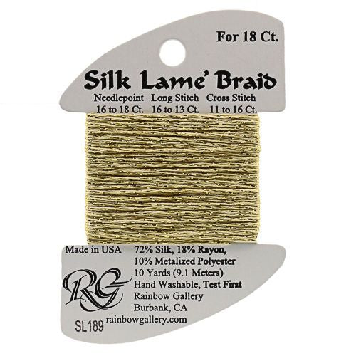 Rainbow Gallery Silk Lame Braid 18 - 189 Banana Crepe