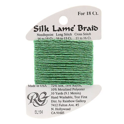 Rainbow Gallery Silk Lame Braid 18 - 194 Greenbriar