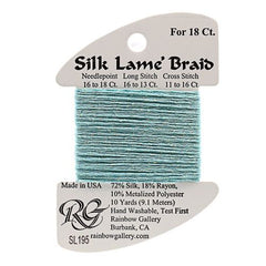 Rainbow Gallery Silk Lame Braid 18 - 195 Marine Blue