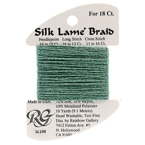 Rainbow Gallery Silk Lame Braid 18 - 198 Wasabi